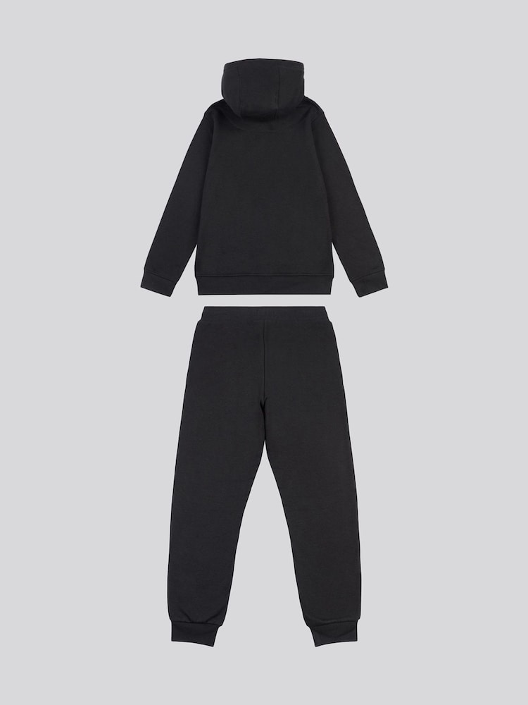 U.S. Polo Assn. Black Boys 12cm Double Horsemen Zip Hoodie and Joggers Set - Image 2 of 6