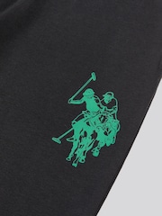 U.S. Polo Assn. Black Boys 12cm Double Horsemen Zip Hoodie and Joggers Set - Image 6 of 6