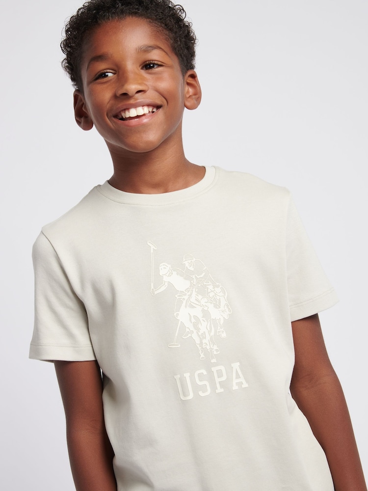 U.S. Polo Assn. White Boys Double Horsemen Statement 100% Cotton T-Shirt - Image 2 of 4