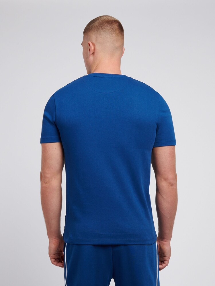 U.S. Polo Assn. Blue Mens Piped 100% Cotton T-Shirt - Image 4 of 4