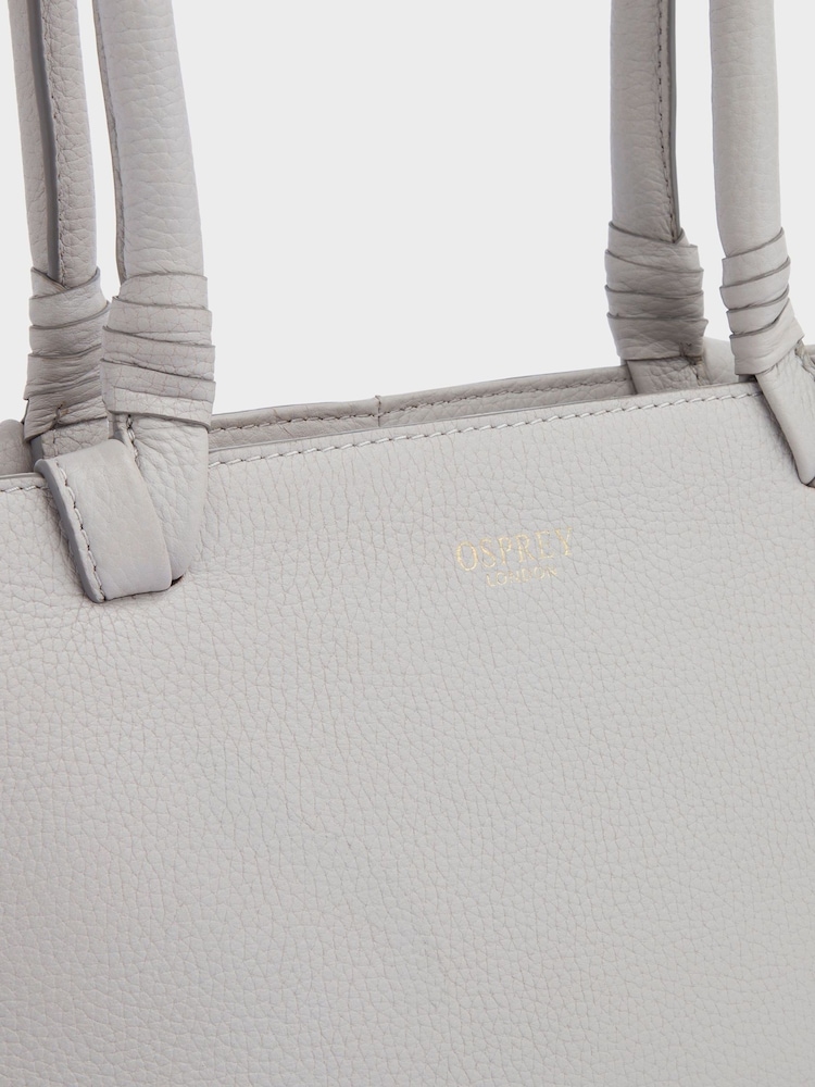 OSPREY LONDON Tan The Collier Leather Shoulder Tote Bag - Image 5 of 5