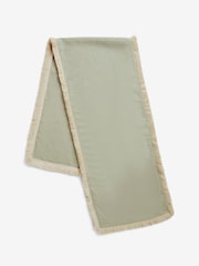 Sage Green Dalby Fringe Table Runner - Image 4 of 4
