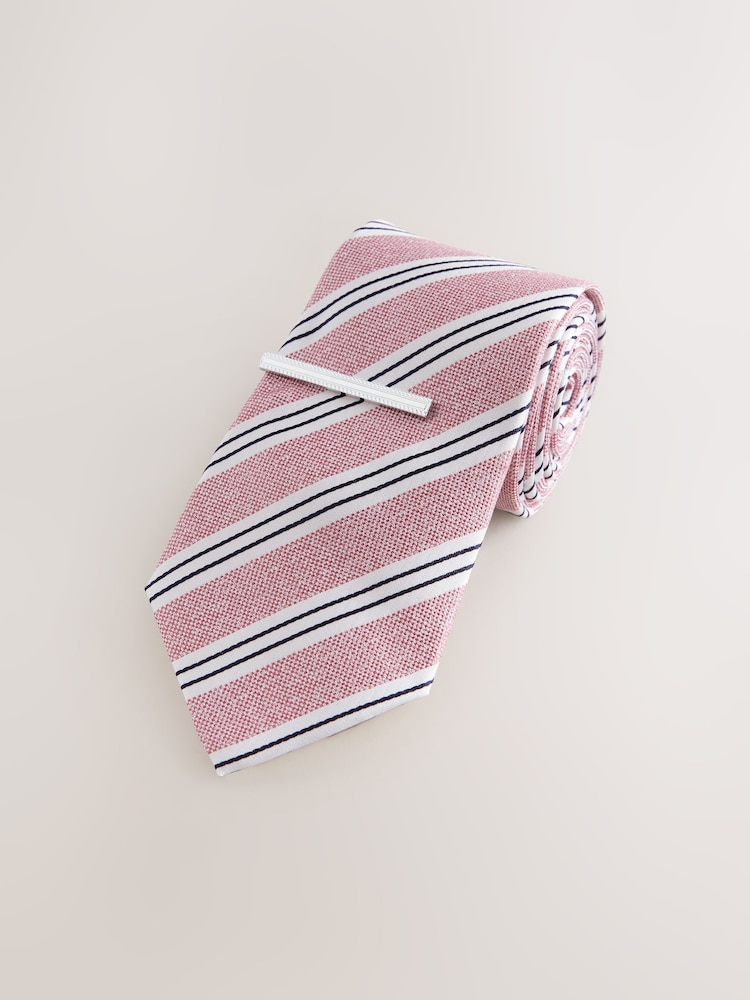 Pink Silk Design Tie - Image 1 of 3