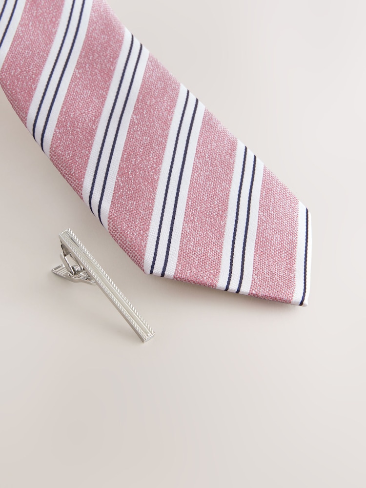 Pink Silk Design Tie - Image 2 of 3