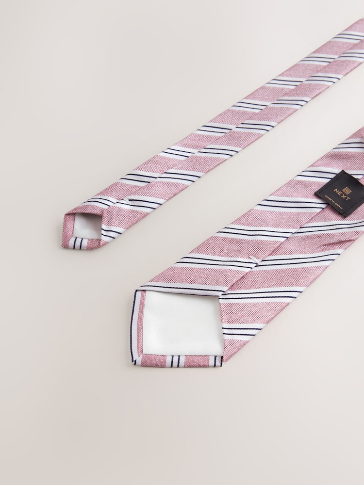 Pink Silk Design Tie - Image 3 of 3