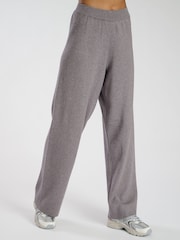 Gris - South Beach Knitted Wide Leg Joggers - Imagen 4 de 5