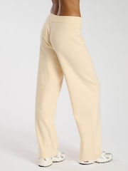 South Beach Cream Knitted Wide Leg Joggers - Image 2 of 4