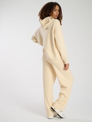 South Beach Cream Knitted Wide Leg Joggers - Image 3 of 4