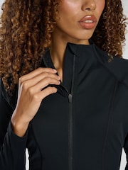 South Beach Black Long Sleeved Zip-Up Top - Image 5 of 6