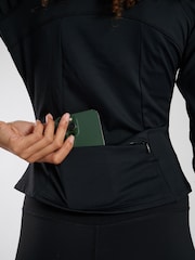 South Beach Black Long Sleeved Zip-Up Top - Image 6 of 6