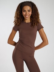 South Beach Brown Cap Sleeved T-Shirt - Image 1 of 5