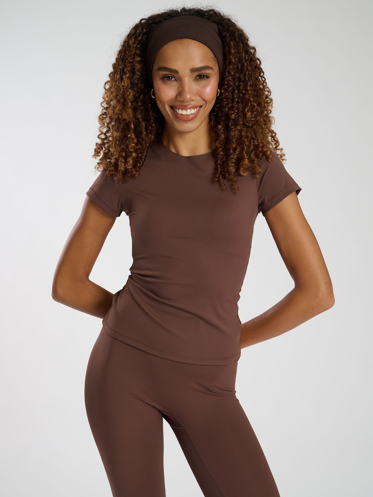 South Beach Brown Cap Sleeved T-Shirt - Image 1 of 5