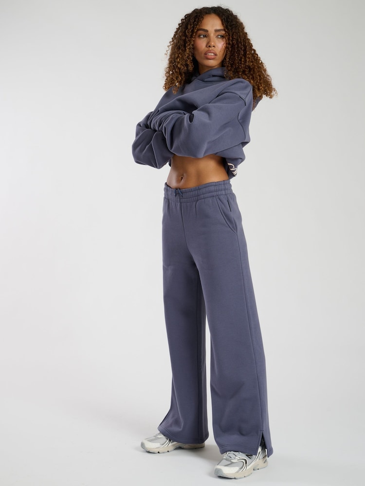 South Beach Blue Wide Leg Joggers - Image 1 of 4