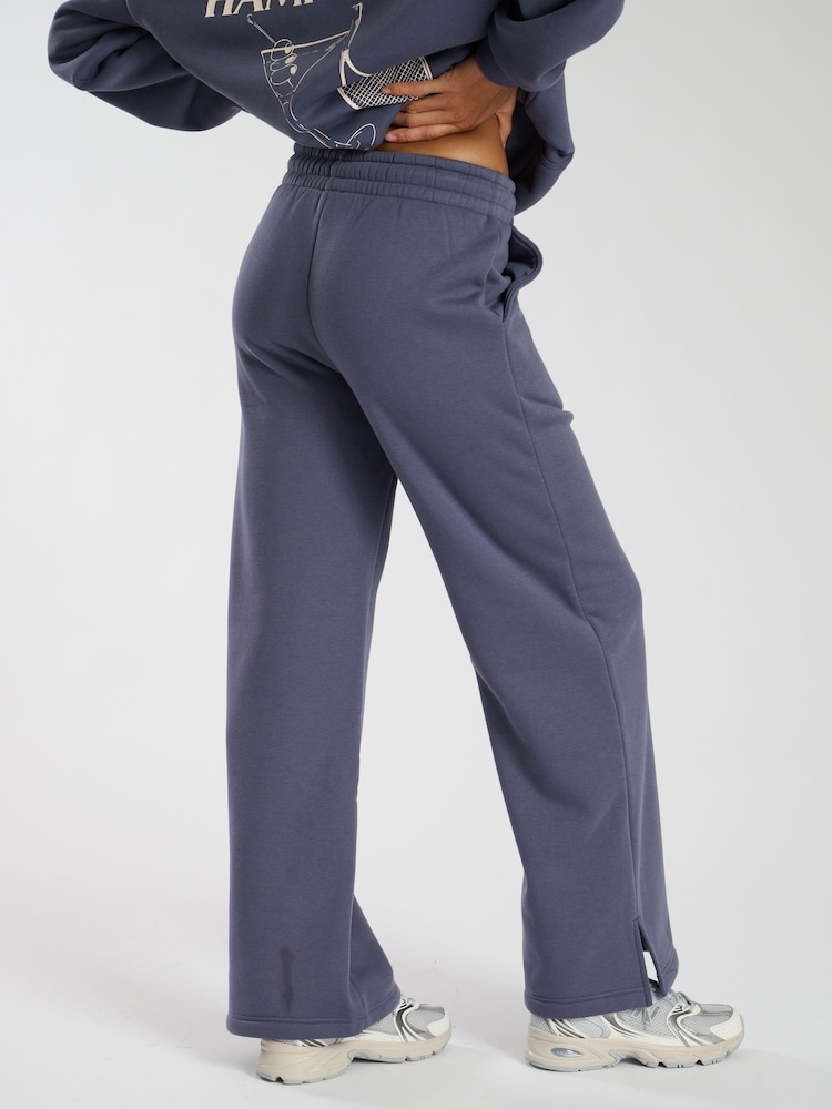 South Beach Blue Wide Leg Joggers - Image 2 of 4