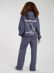 South Beach Blue Wide Leg Joggers - Image 4 of 4