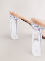 Clear Forever Comfort® Square Toe Vinyl  Block Heel Mules - Image 7 of 9