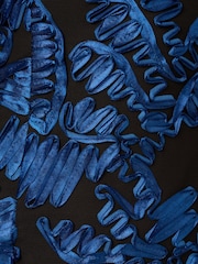 Adrianna Papell Blue Off Shoulder Soutache Dress - Image 7 of 7