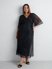 Live Unlimited Black Embellished Maxi Dress - Image 1 of 8