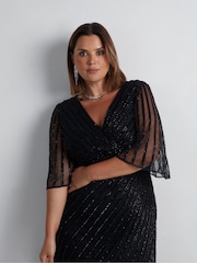Live Unlimited Black Embellished Maxi Dress - Image 7 of 8