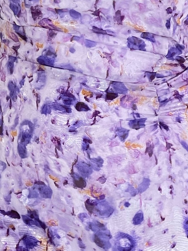 Girl In Mind Purple Heidi Ruched Midi Dress - Image 6 of 6 Girl In Mind Purple Heidi Ruched Midi Dress - Image 6 of 6