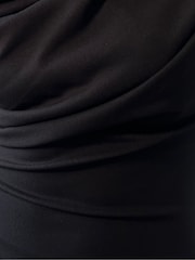Girl In Mind Black Donna Asymmetric Mini Dress - Image 5 of 5