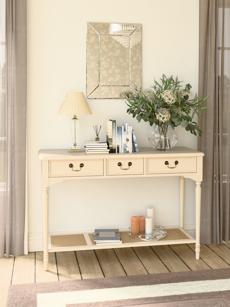 Laura Ashley Ivory Clifton 3 Drawer Console Table - Image 1 of 5