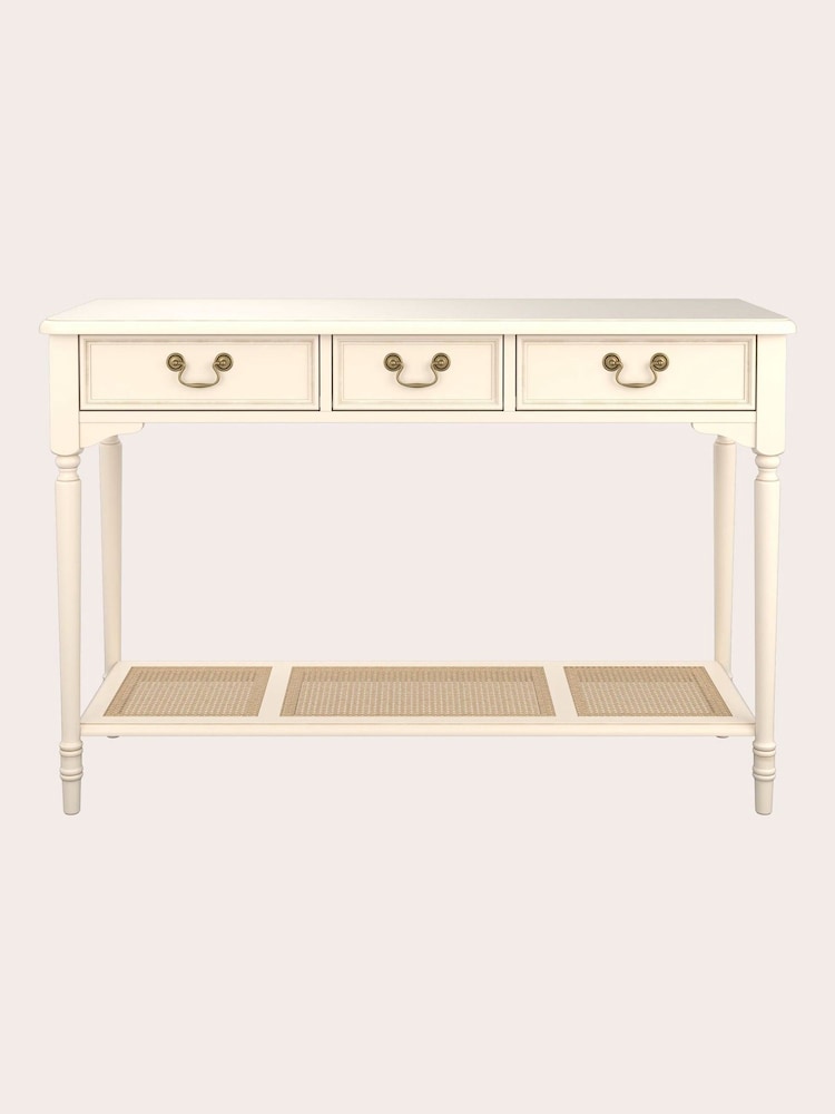 Laura Ashley Ivory Clifton 3 Drawer Console Table - Image 2 of 5