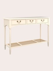 Laura Ashley Ivory Clifton 3 Drawer Console Table - Image 3 of 5