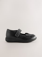 Black Butterfly Mary Jane School Shoes - Image 2 of 5