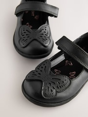 Black Butterfly Mary Jane School Shoes - Image 3 of 5