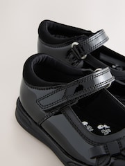 Black Patent Leather Standard Fit (F) Bow Mary Jane School Shoes - Image 4 of 5