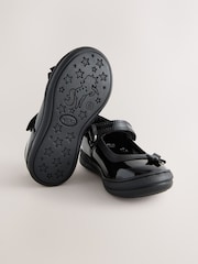 Black Patent Leather Standard Fit (F) Bow Mary Jane School Shoes - Image 5 of 5