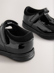 Black Patent Leather Butterfly T-Bar School Shoes - Image 3 of 5