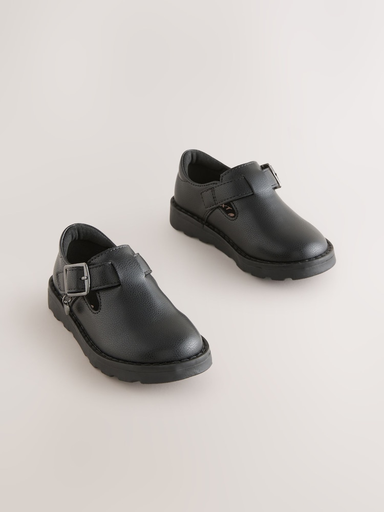 Black Slip On School Mules - Image 1 of 5