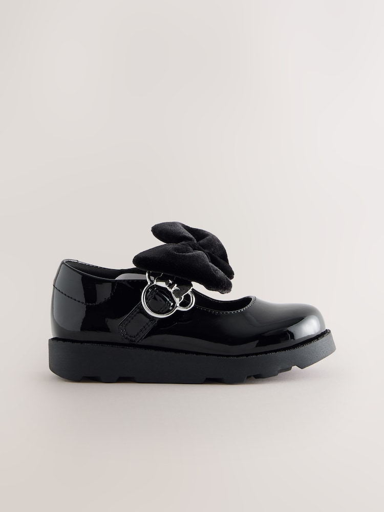 Black Patent Minnie Mouse Mary Jane School Shoes - Image 2 of 6