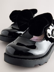 Black Patent Minnie Mouse Mary Jane School Shoes - Image 3 of 6
