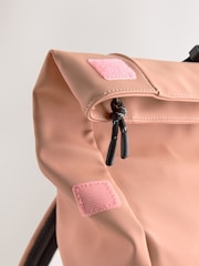 Pink Roll Top Backpack - Image 11 of 12
