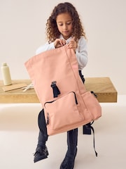 Pink Roll Top Backpack - Image 2 of 12