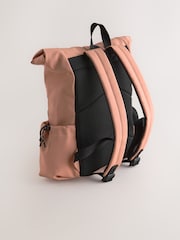 Pink Roll Top Backpack - Image 6 of 12