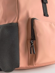 Pink Roll Top Backpack - Image 9 of 12
