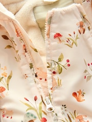 Ecru Woodland Printed Hooded - Nylon Baby Pramsuit (0mths-2yrs) - Bild 7 von 8