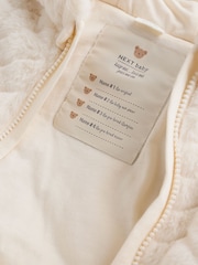 White Baby Faux Fur Hooded Pramsuit (0mths-2yrs) - Image 5 of 9