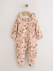 Pink Woodland Printed - Baby Cord Hooded Pramsuit (0mths-2yrs) - Bild 1 von 7