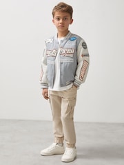 Tonos azules - Reiss Zoom Unisex Fit McLaren F1 Team Bomber Jacket - Imagen 3 de 8