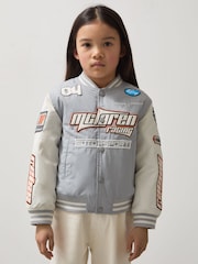 Tonos azules - Reiss Zoom Unisex Fit McLaren F1 Team Bomber Jacket - Imagen 4 de 8