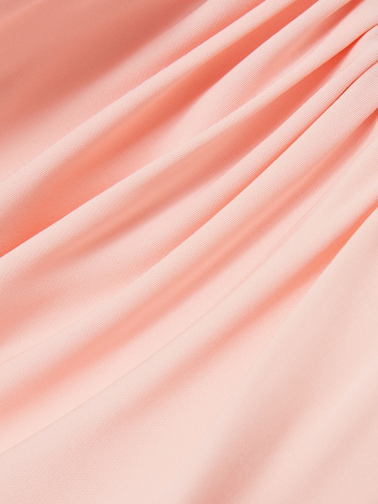 Reiss Pink Izzy Ruched Strapless Bodycon Dress - Image 5 of 5