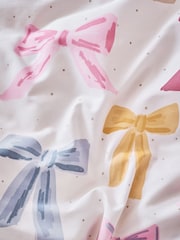 Multi Bow/Gingham Duvet Cover and Pillowcase Set - Image 4 of 5
