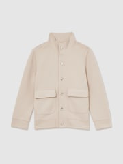 Reiss Stone Roman 13-14 yrs Interlock Funnel-Neck Jacket - Image 1 of 4
