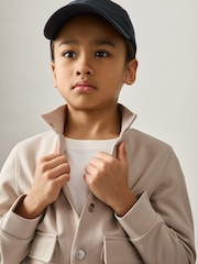 Reiss Stone Roman 13-14 yrs Interlock Funnel-Neck Jacket - Image 3 of 4