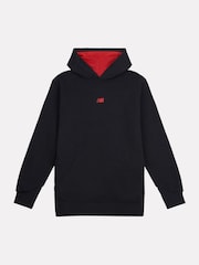 New Balance Black Boys Hoops Mesh Logo 100% Cotton Hoodie - Image 1 of 4